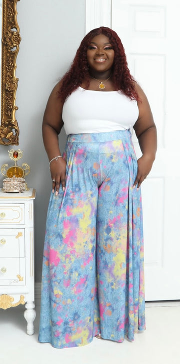 DENIM PRINT PANTS